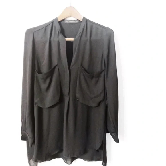 Zara chiffon embellished top - Picture 3 of 8